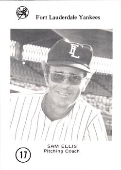 1977 Sussman Fort Lauderdale Yankees #17 Sam Ellis Front