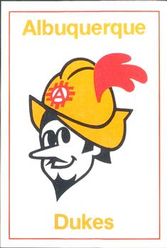 1978 Cramer Albuquerque Dukes #70 Logo Card Front
