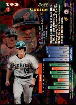 1995 Topps - Stadium Club First Day Issue #193 Jeff Conine Back