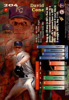 1995 Topps - Stadium Club First Day Issue #204 David Cone Back