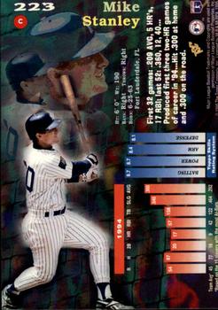 1995 Topps - Stadium Club First Day Issue #223 Mike Stanley Back