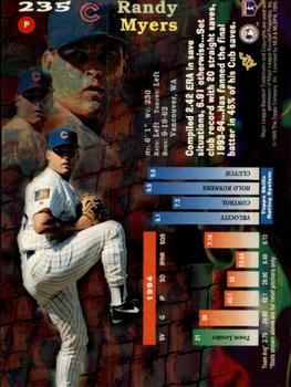 1995 Topps - Stadium Club First Day Issue #235 Randy Myers Back