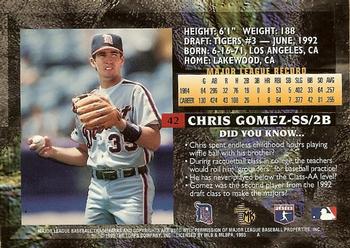 1995 Topps Embossed - Golden Idols #42 Chris Gomez Back