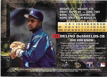 1995 Topps Embossed - Golden Idols #53 Delino DeShields Back