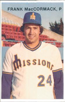 1978 Mr. Chef's San Jose Missions #4 Frank MacCormack Front