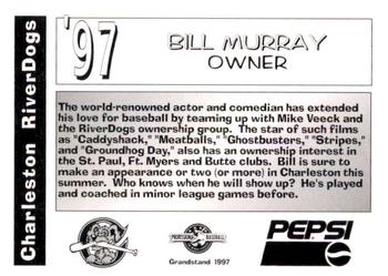 1997 Grandstand Charleston RiverDogs #NNO Bill Murray Back