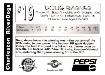 1997 Grandstand Charleston RiverDogs #NNO Doug Barner Back