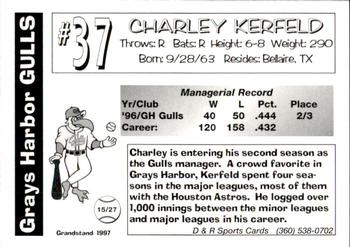 1997 Grandstand Grays Harbor Gulls #NNO Charley Kerfeld Back