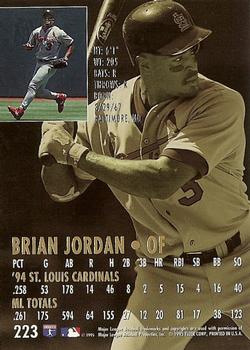 1995 Ultra - Gold Medallion #223 Brian Jordan Back