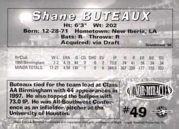 1998 Grandstand Birmingham Barons #NNO Shane Buteaux Back