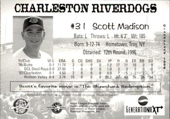 1998 Grandstand Charleston RiverDogs #NNO Scott Madison Back