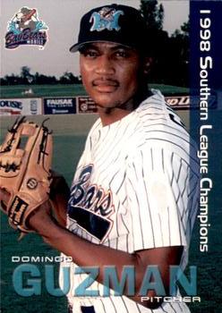 1999 Grandstand Mobile BayBears 1998 Southern League Champions #NNO Domingo Guzman Front