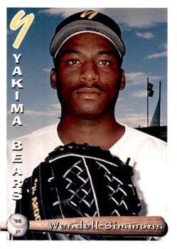 1998 Grandstand Yakima Bears #NNO Wendell Simmons Front