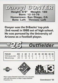 1999 Grandstand Missoula Osprey #NNO Darryl Conyer Back