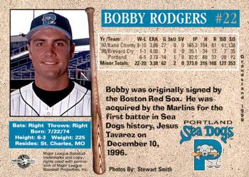 1999 Grandstand Portland Sea Dogs #NNO Bobby Rodgers Back