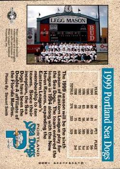 1999 Grandstand Portland Sea Dogs #NNO Portland Sea Dogs Back