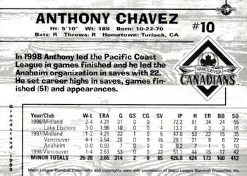 1999 Grandstand Vancouver Canadians #NNO Anthony Chavez Back