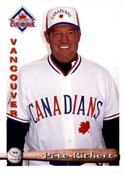 1999 Grandstand Vancouver Canadians #NNO Pete Richert Front