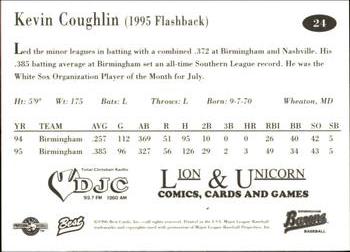 1996 Best Birmingham Barons #24 Kevin Coughlin Back