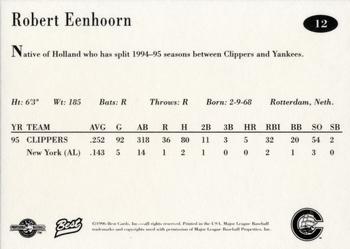 1996 Best Columbus Clippers #12 Robert Eenhoorn Back