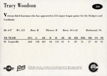 1996 Best Columbus Clippers #30 Tracy Woodson Back