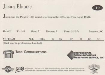 1996 Best Erie SeaWolves #10 Jason Elmore Back