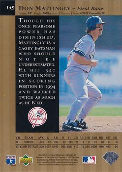 1995 Upper Deck - Special Edition Gold #145 Don Mattingly Back
