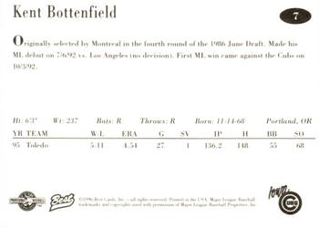 1996 Best Iowa Cubs #7 Kent Bottenfield Back
