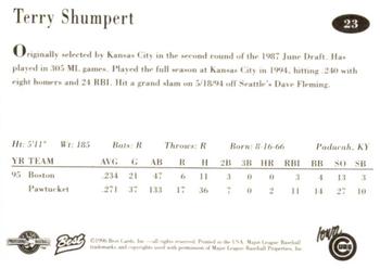 1996 Best Iowa Cubs #23 Terry Shumpert Back