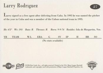 1996 Best Lethbridge Black Diamonds #27 Larry Rodriguez Back