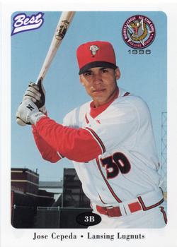 1996 Best Midwest League All-Stars #36 Jose Cepeda Front