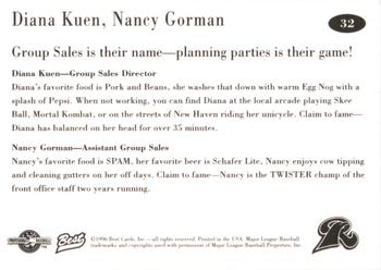 1996 Best New Haven Ravens #32 Diana Kuen / Nancy Groman Back