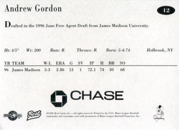 1996 Best New Jersey Cardinals #12 Andrew Gordon Back
