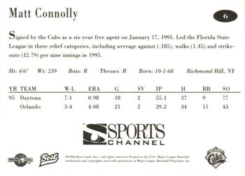 1996 Best Orlando Cubs #6 Matt Connolly Back