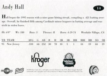 1996 Best Peoria Chiefs #14 Andy Hall Back
