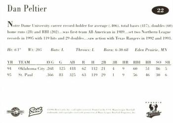 1996 Best Phoenix Firebirds #22 Dan Peltier Back