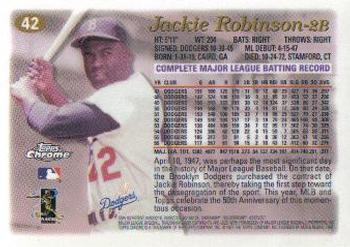 1997 Topps Chrome #42 Jackie Robinson Back