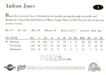 1996 Best Richmond Braves Update #1 Andruw Jones Back