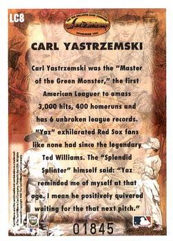 1993 Ted Williams - Gene Locklear Collection #LC8 Carl Yastrzemski Back