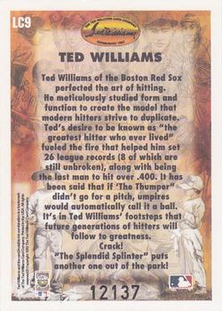 1993 Ted Williams - Gene Locklear Collection #LC9 Ted Williams Back