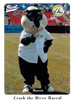 1996 Best West Michigan Whitecaps #4 Crash The River Rascal Front