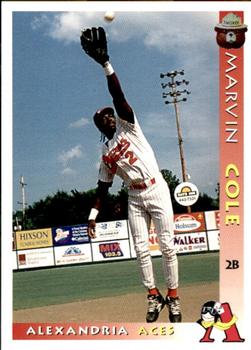 1996 Grandstand Alexandria Aces Smokey #AA4 Marvin Cole Front