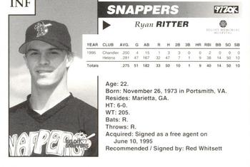 1996 Beloit Snappers #NNO Ryan Ritter Back