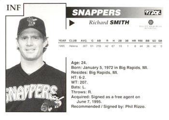 1996 Beloit Snappers #NNO Richard Smith Back