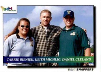 1996 Beloit Snappers #NNO Carrie Bieniek / Keith Michlig / Daniel Cleland Front