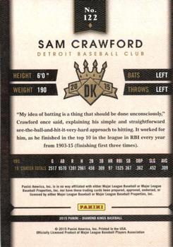 2015 Panini Diamond Kings #122 Sam Crawford Back