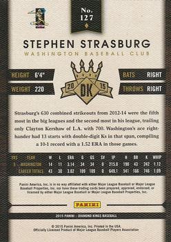 2015 Panini Diamond Kings #127 Stephen Strasburg Back