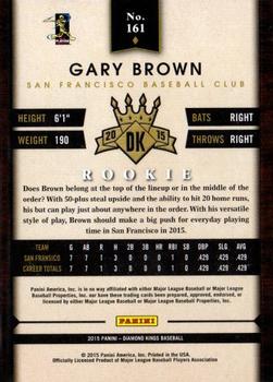 2015 Panini Diamond Kings #161 Gary Brown Back