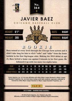 2015 Panini Diamond Kings #164 Javier Baez Back