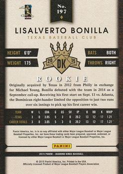 2015 Panini Diamond Kings #197 Lisalverto Bonilla Back